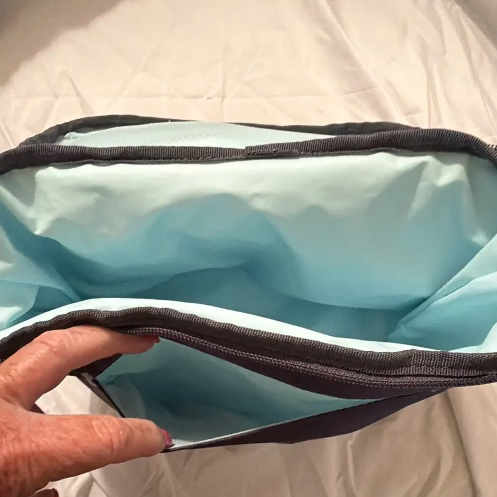 Hydro Flask Insulated Lunch Bag Box Tote Gray/Light Blue Work Back To School